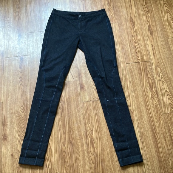 RAG & BONE Dark Wash Skinny Jeans Seamed Equestrian Raw Seam Stretch Denim 28 - Picture 4 of 7